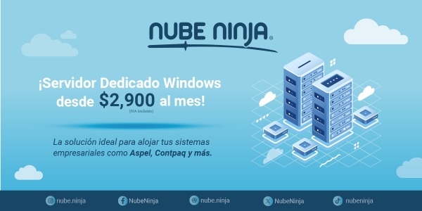 Nube Ninja|Servidor Windows Cloud (Archivos, Aspel, Contpaq) – Desde $3,900 al mes!